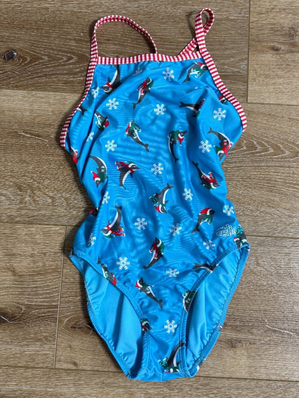 Dolfin Uglies Women’s Swimsuit Size 36 Christmas Dolphins Wonderland One Piece